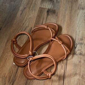 NWT J Crew Factory Knot Ankle Strap Sandals